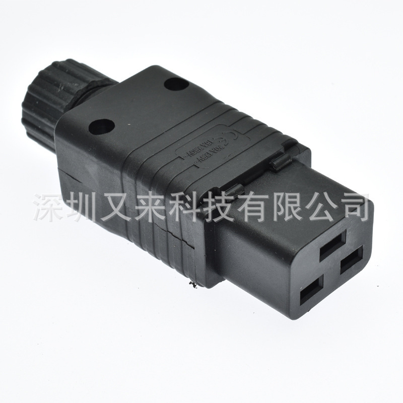 Power Wiring Plug C19 Cabinet Server High-Power Three-Plug Plug Male and Female 16A Female Connector