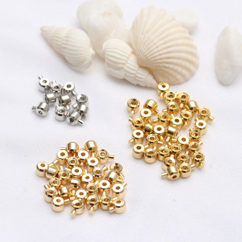 14K gold accessories necklace buckle snap button diy handmade bracelet finishing clip steel wire rope Japanese positioning buckle 14K gold accessories necklace buckle snap button diy handmade bracelet finishing clip steel wire rope Japanese positioning buckle