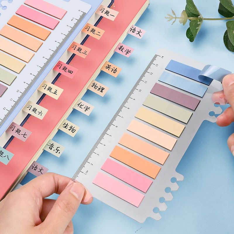 Colorful loose leaf index stickers transparent sticky notes Students…