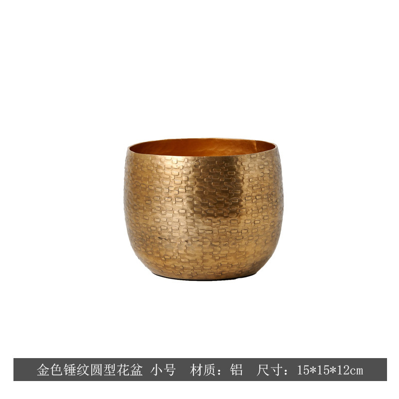 황금 망치로 만든 둥근 화분 소형 15*15*12cm