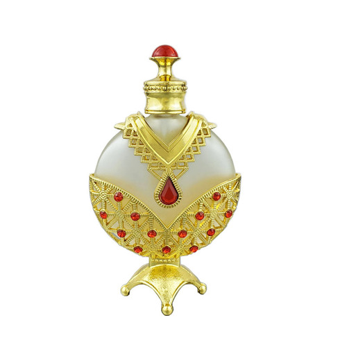 High-end Dubai perfume bottle, Middle Eastern Arab essential oil bottle, glass perfume splitter bottle, retro metal decorative piece for wholesale