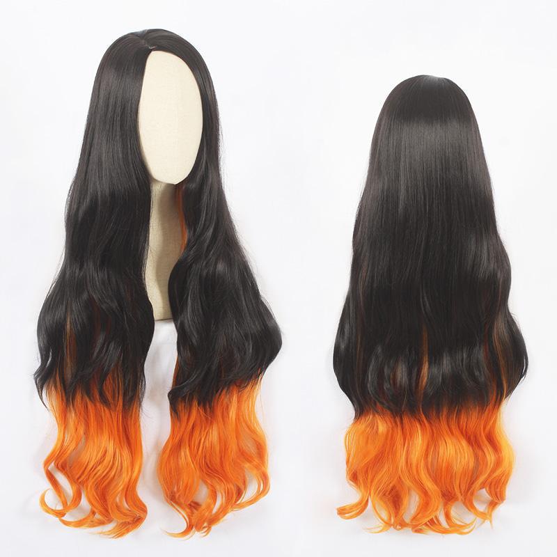 Peluca de anime Peluca de cosplay Ghost Blade Mi Bean Wigs Gradiente Exceptor Cabello largo y rizado
