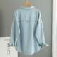 Denim Shirt Women's Spring and Autumn Small Loose Slimming Casual All-match Long-sleeved Shirt Women's Shirt