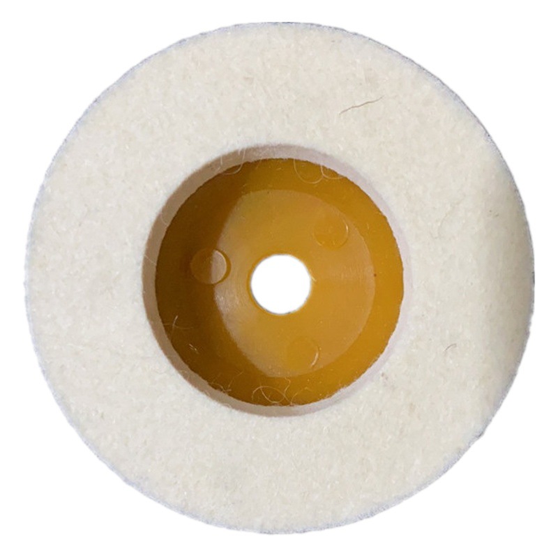 75*8*10 agujero rueda de lana rueda de pulido fino blanco resistente al desgaste de acero inoxidable espejo de piedra disco de pulido de 3 pulgadas mini amoladora angular