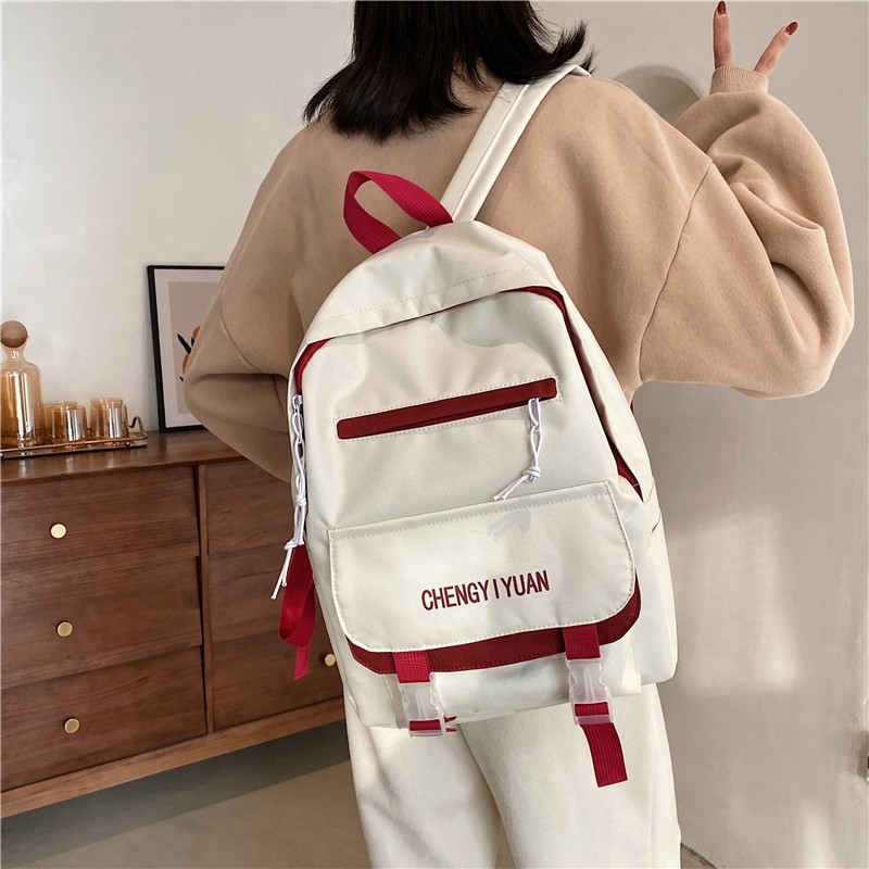 solar system ins College wind Sen family literature Simplicity student schoolbag Korean Edition fresh Soft sister Hit color Backpack