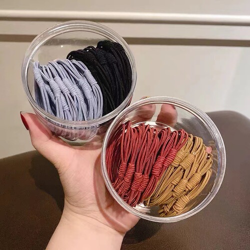 Korean style fashionable 20 filled rubber bands with fresh and elegant style, high elasticity hair ties for girls with high ponytail hair rope hair accessories