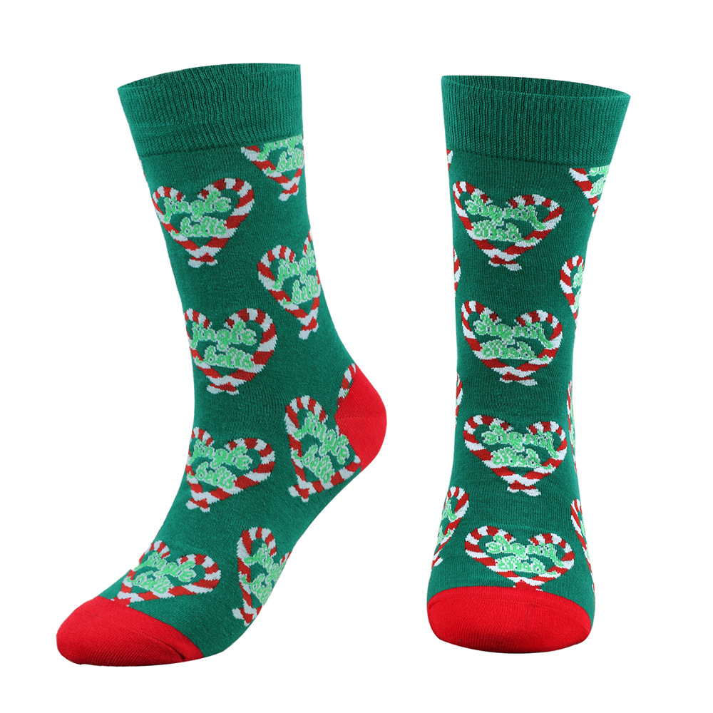 Women's Socks & Hosiery enlarged Christmas socks, large size men's socks, cotton socks, men's socks, women's socks, new Christmas mid tube socks trend_voghion.com