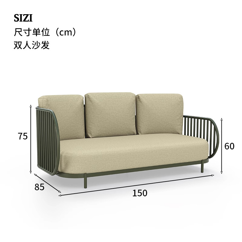 Combinación de sofá al aire libre patio al aire libre villa al aire libre sala de estar hotel famoso hotel club de ocio terraza sofá de caña