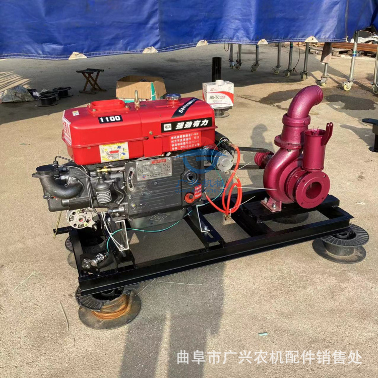 单叶轮4寸灌溉水泵200立方流量柴油机皮带连接抽水机自吸泵自吸式