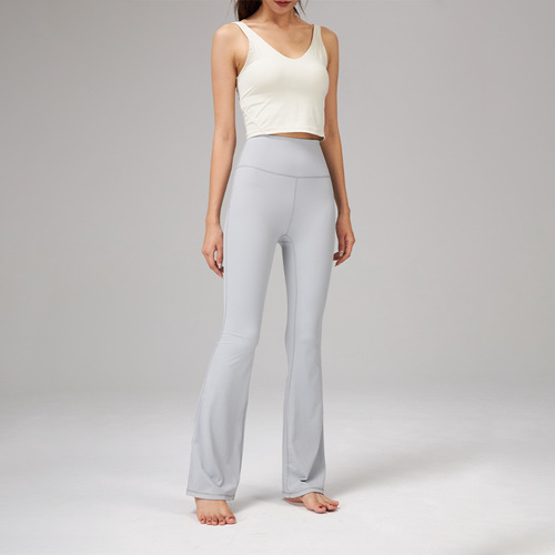 Groove High-Waist Booty-Lifting Yoga Women's Outerwear Slimming Dance Training Bare-Skin Fitness Bell Bottom Pants