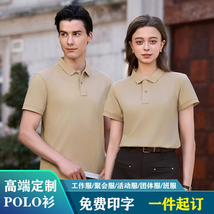 Summer New Lapel T-Shirt Custom Printed Logo Pure Color Breathable Fashion Polo Shirt Group Work Clothes Embroider
