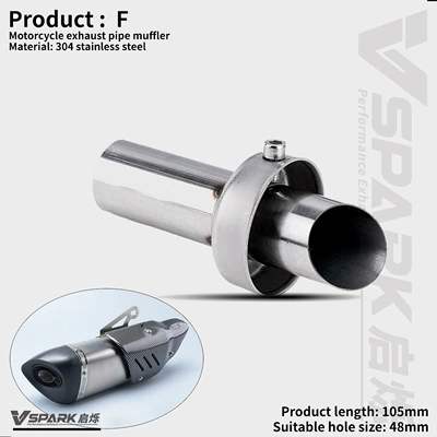 Exhaust Pipe Accessories Tail: Motorcycle exhaust pipe - style-6-oblique-triangle-round-tail-silencer