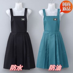 Wholesale Factory Stylish Pleated Skirt Apron Waterproof Oil-Proof Summer New Apron Waistband Restaurant Workwear LOGO Advertising