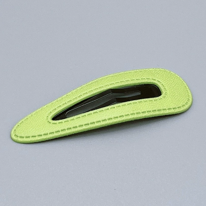 Hairgrip clip, Korean-style bangs hairpin, simple elegant faux-leather look, multi-color options