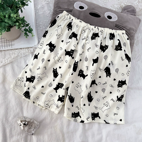 JDW-Cloud Shorts 008 Black and White Cat