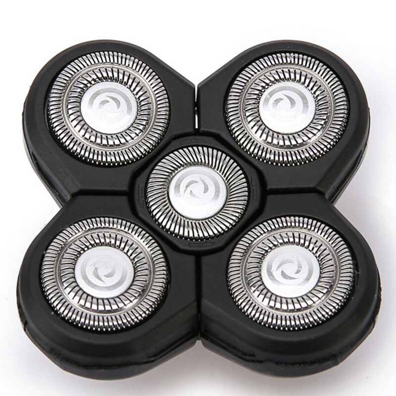 Manufacturer Wholesale Cross-Border Smart Floating 5-Blade Shaver, Hair Removal Razor with Dual Ring Fast Blade Net, Bald Head Shaver Accessories