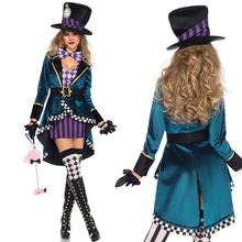 萬聖節魔術師服裝 成人女愛麗絲瘋狂的帽子扮演cosplay舞台演出服
