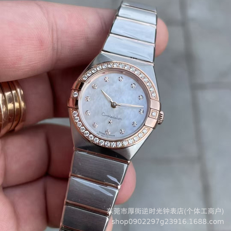 时尚高颜值欧家贝母商务4代星座钢带外贸跨境百搭轻奢石英女表|undefined