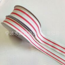 新款色织条纹棉带 红白红黑蓝绿双色装饰带 礼品工艺品包丝带