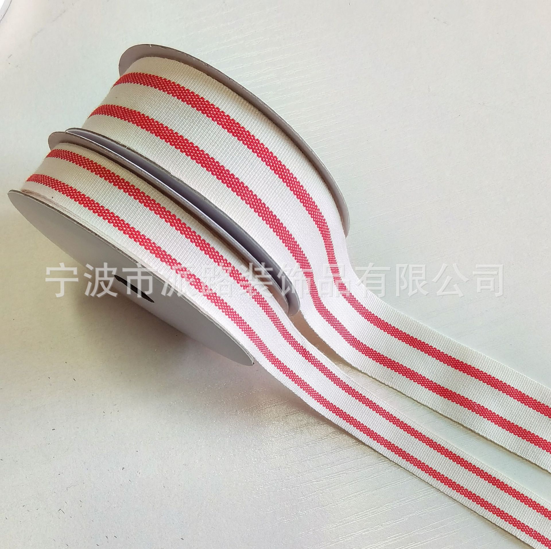 新款色织条纹棉带 红白红黑蓝绿双色装饰带 礼品工艺品包丝带