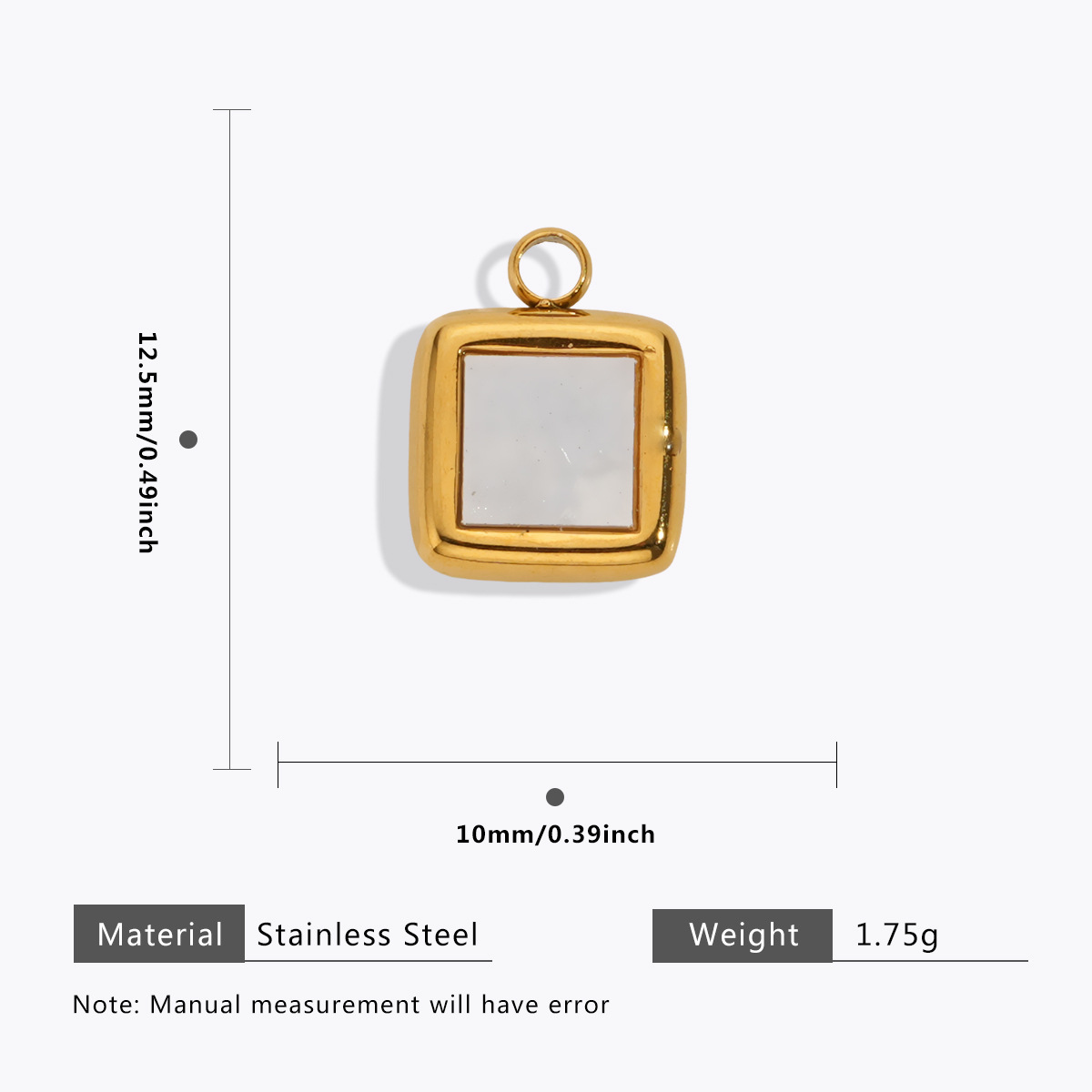 11g Weight Pendant Jewelry Making Type Charms Classification 5 PCS/Package Quantity 304 Stainless Steel Material Geometric, Heart Shape, Lock Pattern All Seasons Season Plating Design Simple Style, Classic Style Style 5 PCS/Package 304 Stainless Steel Geometric Heart Shape Lock Pendant Charms 9