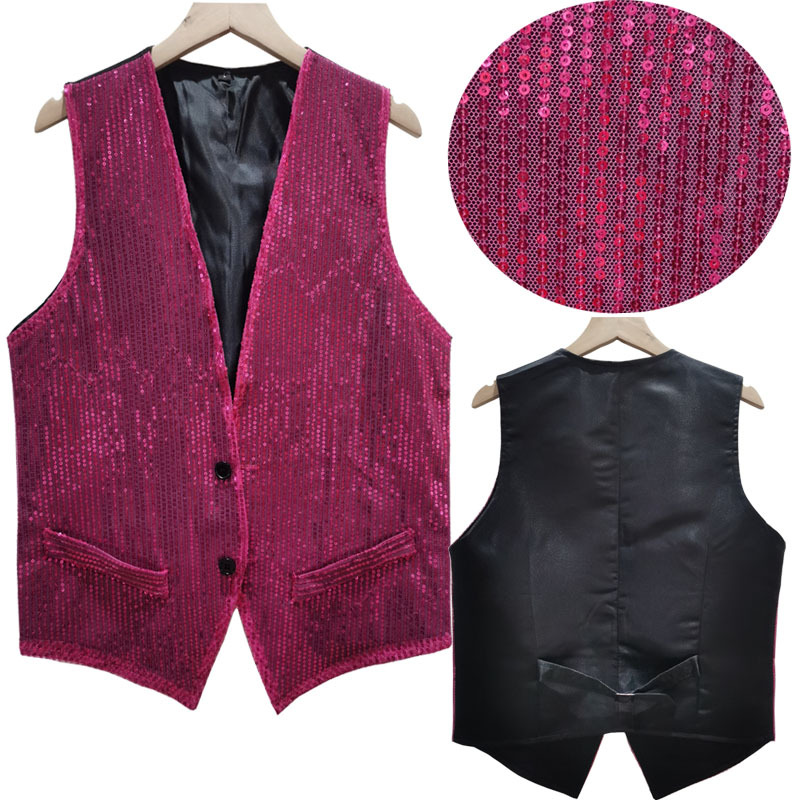 El comercio exterior de Fábrica Directa anfitrión coro de rendimiento de la reunión anual de rendimiento en el escenario mejor hombre fotografía Delgado Chaleco de lentejuelas