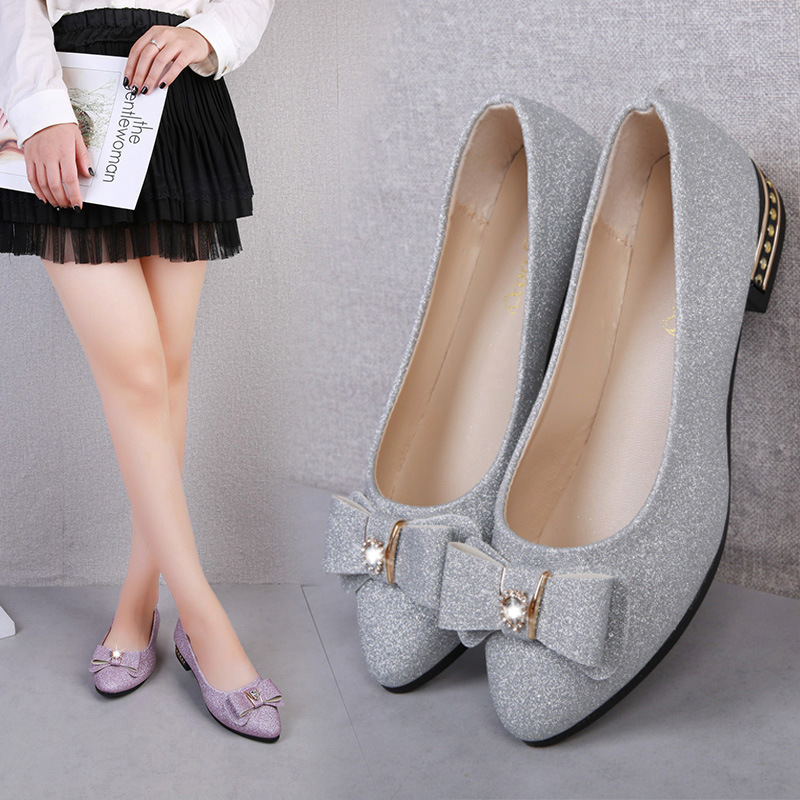 Women's Large Soybean Flat Heel Soft Soles Single Shoes