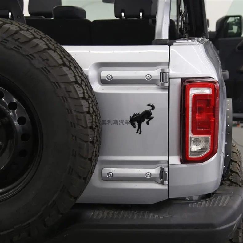 Suitable for Ford Bronco Car Logo, Horse Logo, Tailgate Sticker, Exterior Modification Accessories, Blackened Car Logo