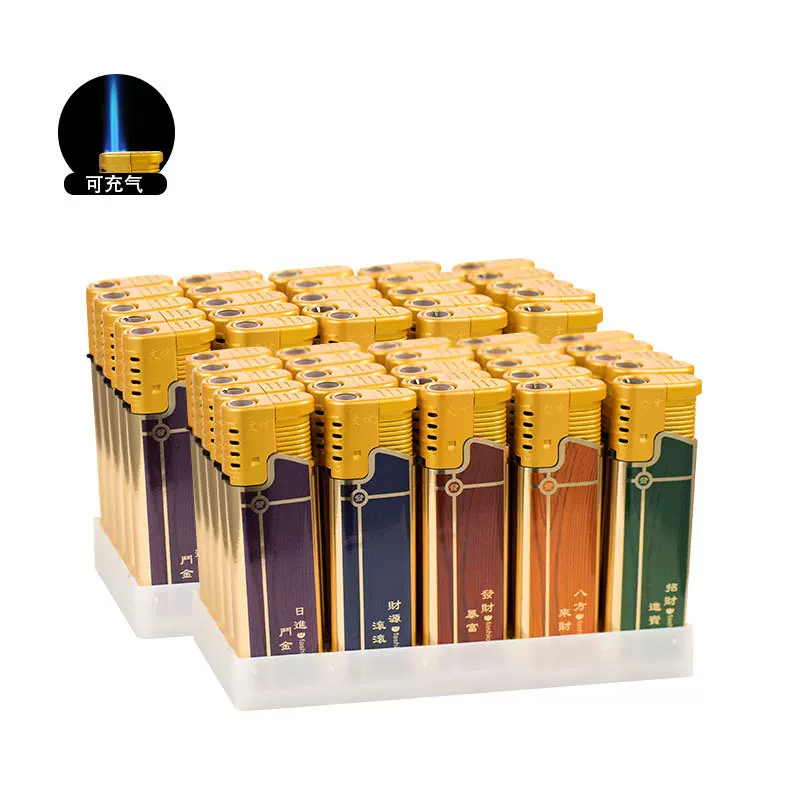 文信279直冲防风火机蓝色火焰大火力防风打火机一次性打火机批发