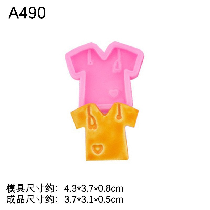 Camisa de bricolaje llavero accesorios colgantes molde amor estetoscopio enfermera ropa estilo llavero molde de pegamento