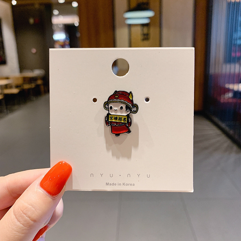 Dibujos animados lindo estilo japonés aceite goteo broche ins personalidad de moda escote femenino insignia pin accesorios nicho medalla decorativa