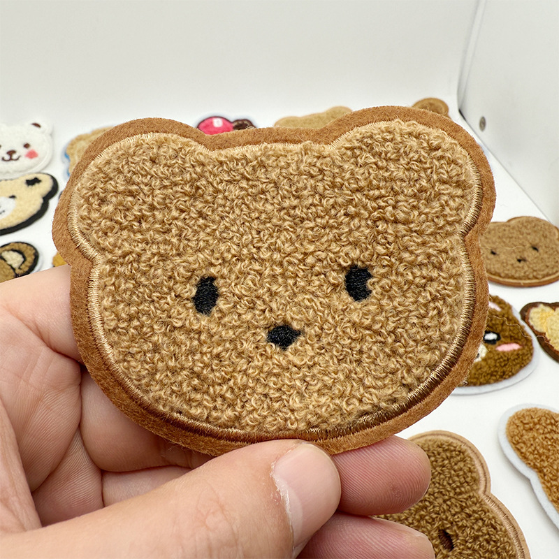 かわいい漫画子供服刺繍アクセサリーベアタオル刺繍布ステッカー穴修理手縫い DIY パッチ刺繍|undefined