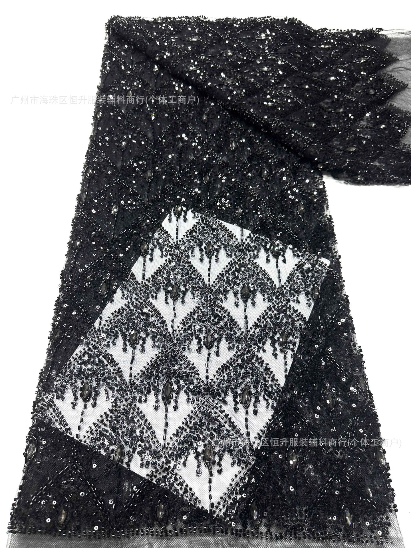 Nuevo bordado transfronterizo de bordado de tubo de perlas hechas a mano contraposición encaje pesado bordado de perlas vestido de boda image 13