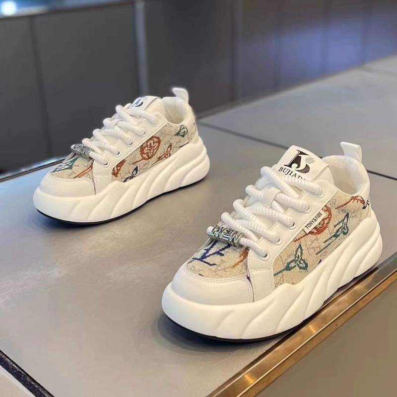 New Men's Shoes Shell Toe Sneakers Thick-Soled Breathable Casual Shoes Men's Popular Internet Celebrity Dad Shoes Fashionable Sports Shoes