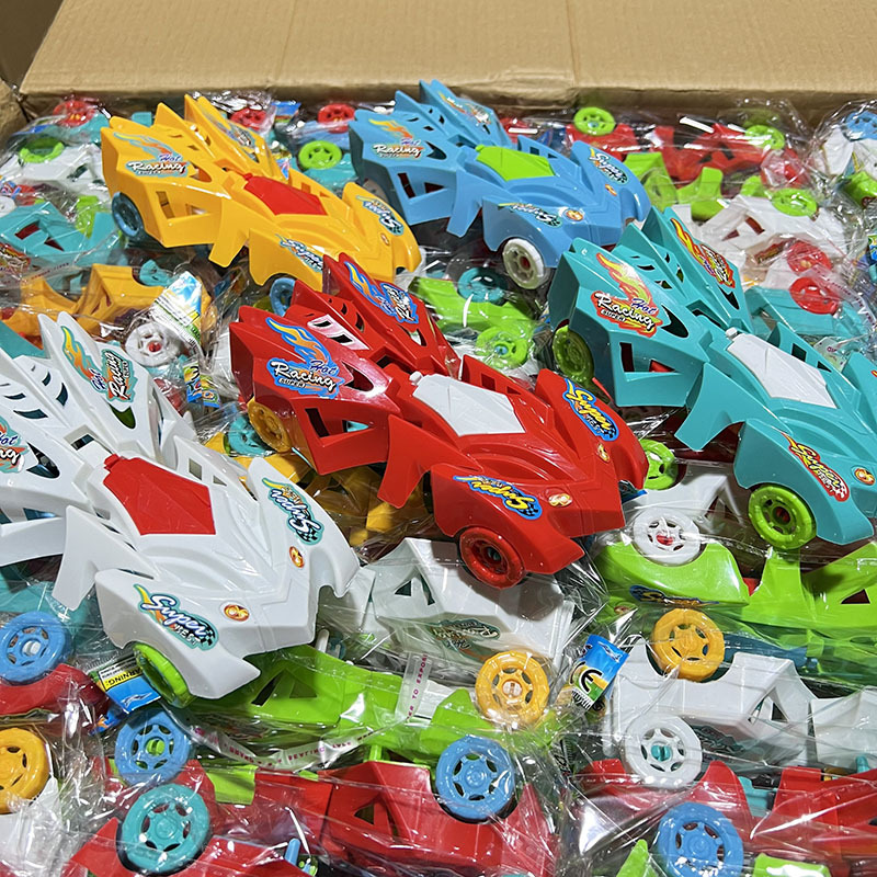 Children's toy cable racing deformable car model stall push gift ring night market stall wholesale
