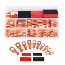 跨境专供160pcs窥口铜管端子SC接线端子80PCS+80PCS软护套组合