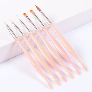 Factory direct electroplating gourd rod 6 sets of nail pen painting pen pull pen carving pen phototherapy pen cross-border new