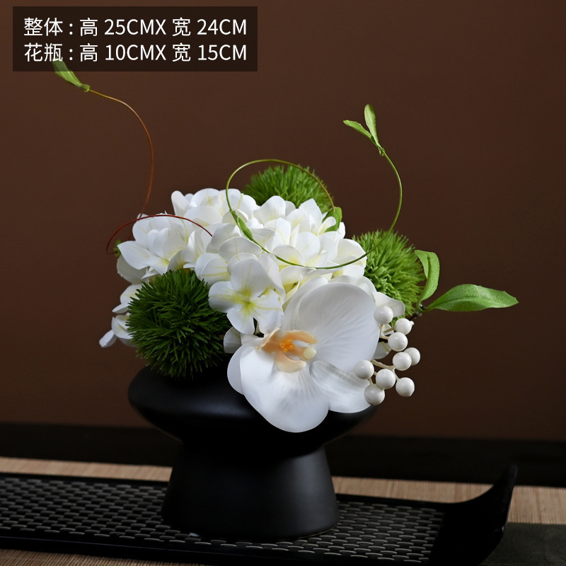 モダンでシンプルな花柄の幾何学的な花器ソフトデコレーションモデルルーム営業部商談テーブルアジサイ組み合わせディスプレイ|undefined