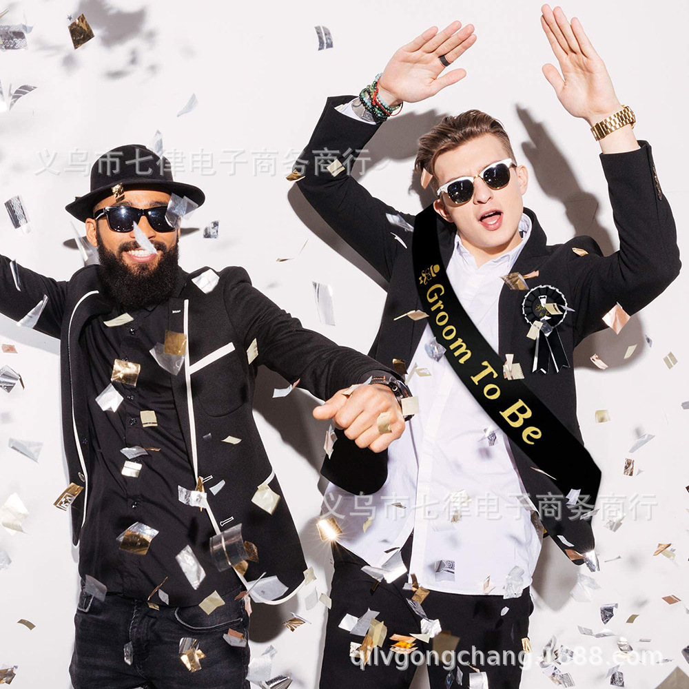 Novio a ser insignia de cinturón ceremonial Insignia de correa de hombro Novia de la despedida de soltero para ser insignia de cinturón ceremonial