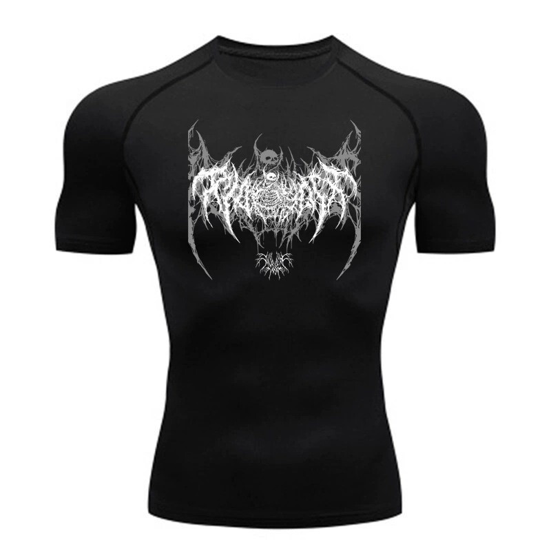 Y2K Compression Shirt Black Fitness T-Shirt Men's Muscle Quick-Drying Fitness Sports Clothing Sun Protection Sports T-Shirt Y2K Compression Shirt Black Fitness T-Shirt Men's Muscle Quick-Drying Fitness Sports Clothing Sun Protection Sports T-Shirt