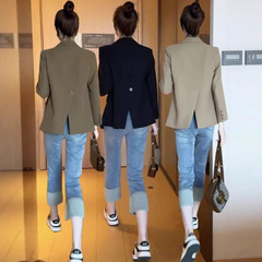 春秋装外套气质高级感2025新款女士小西装复古气质外套西服跨境批