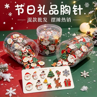 卡通森系滴油别针2026新款可爱圣诞节徽章高级感欧美麋鹿胸针批发