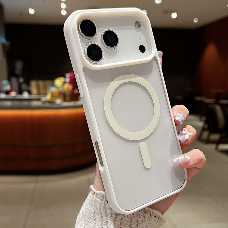 适用苹果17Airi马卡龙Phone17promax磁吸手机壳magsafe防摔大视窗|undefined