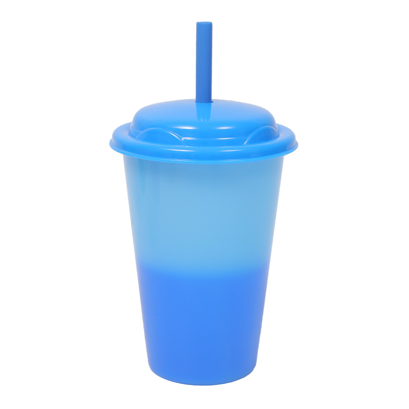 Nuevo hogar de una sola capa pp taza de paja para niños 350ml con tapa café jugo de plástico frío taza de agua portátil