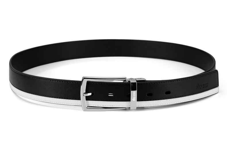 Thắt lưng da bò lớp đầu nam hai mặt xoay mắt ma thuật moeyes — M23PD001-Đen Trắng, M23PD001-Đen chi tiết 14