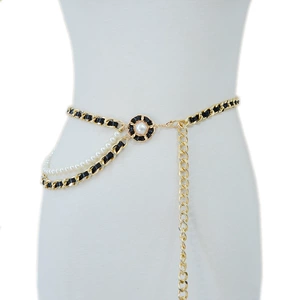 Women's Pearl Flower Buckle Chain, Perfect for Dress and Coat, 50-100cm Length