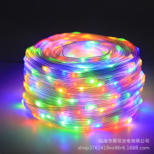 LED透明线绿线皮线灯圣诞树缠绕装饰灯串户外庭院派对氛围装饰灯