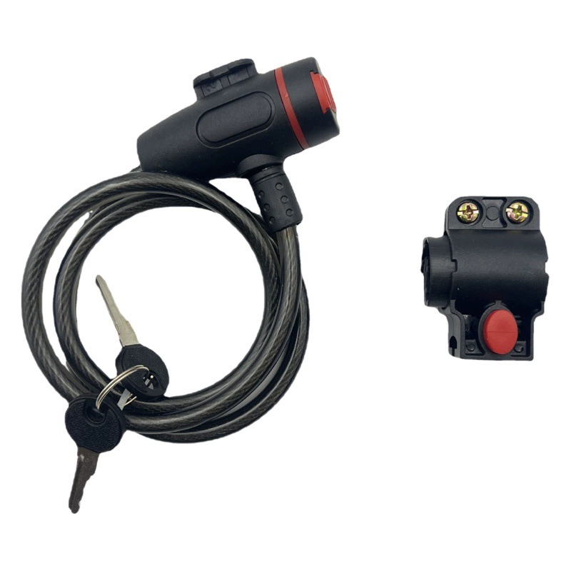 Блокировка с держатель замка Круглый ключ замок велосипед противоугонные замки толстый 7,5 длинный 85 см велосипедный стальной кабель замок аксессуары для велосипеда