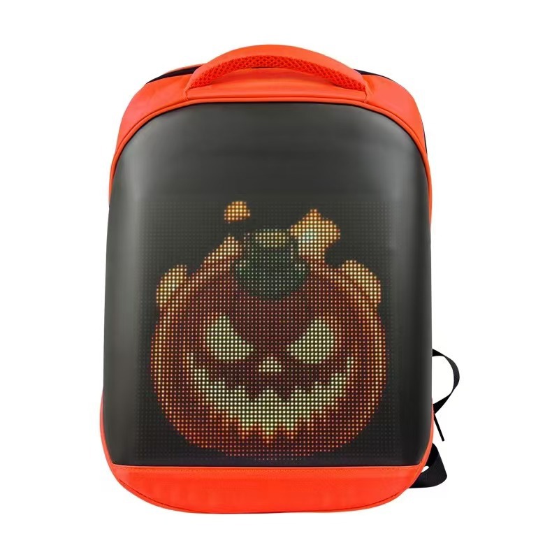 Mochila impermeable al aire libre de la motocicleta LED luminosa Bluetooth Mochila de ciclismo DIY para hombres y mujeres