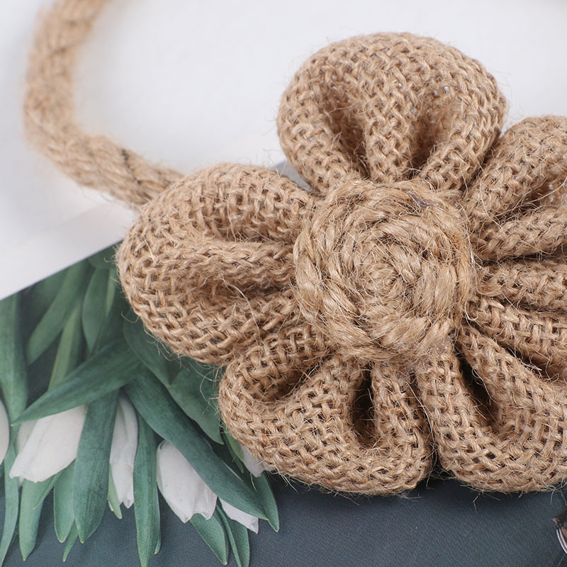 Source factory simple cotton linen sunflower curtain magnetic tie fastener curtain hooks living room bedroom no drilling